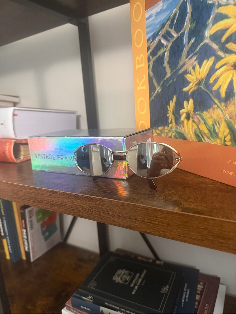 Vintage YSL Silver Oval Retro Sunglasses